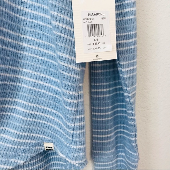 New! Billabong Any Day Thermal Ribbed Knit Oversized Long Sleeve Top - Picture 9 of 11
